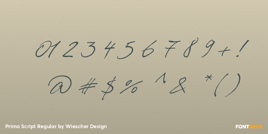 Prima Script Regular Font Poster #4