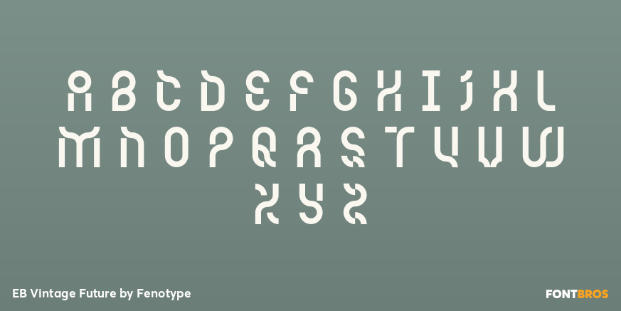 EB Vintage Future Font Poster #1