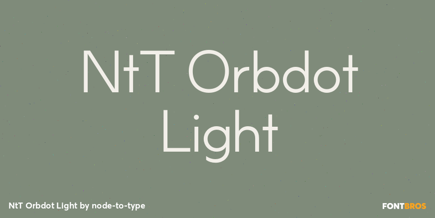 NtT Orbdot Light Font Poster
