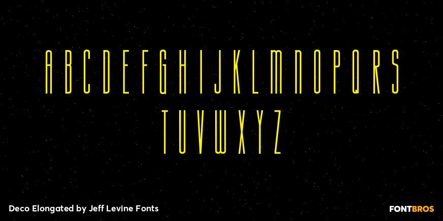 Deco Elongated Font Poster #2