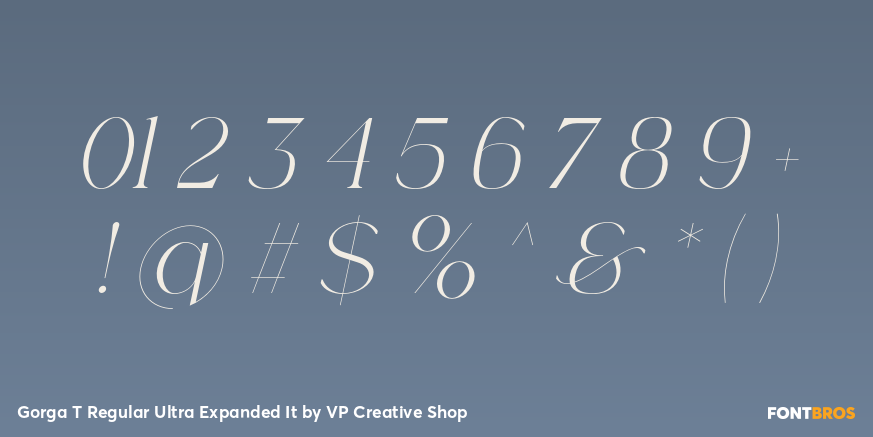 Gorga T Regular Ultra Expanded It Font Poster #4