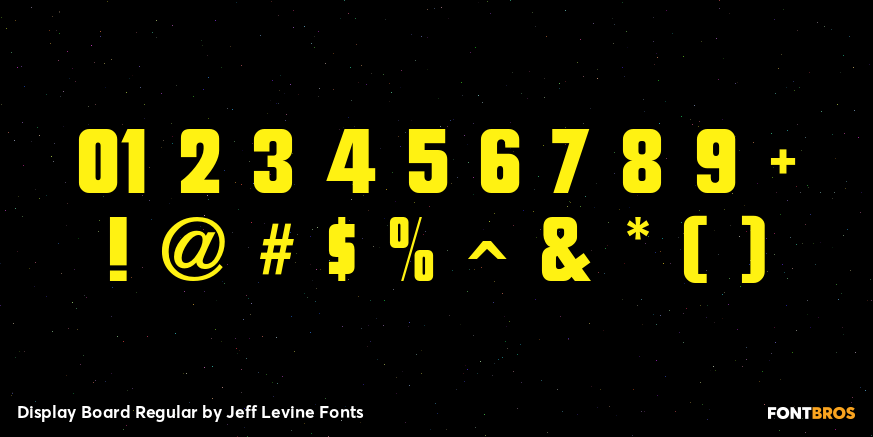 Display Board Regular Font Poster #1