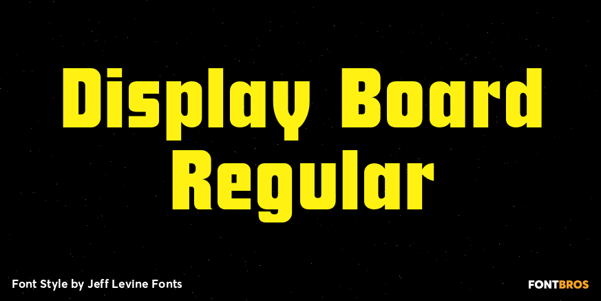 Display Board Regular Font Poster #1