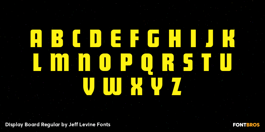 Display Board Regular Font Poster #1