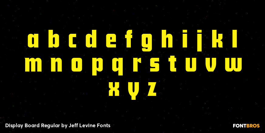 Display Board Regular Font Poster #1
