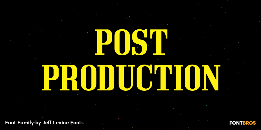 Post Production Font Family