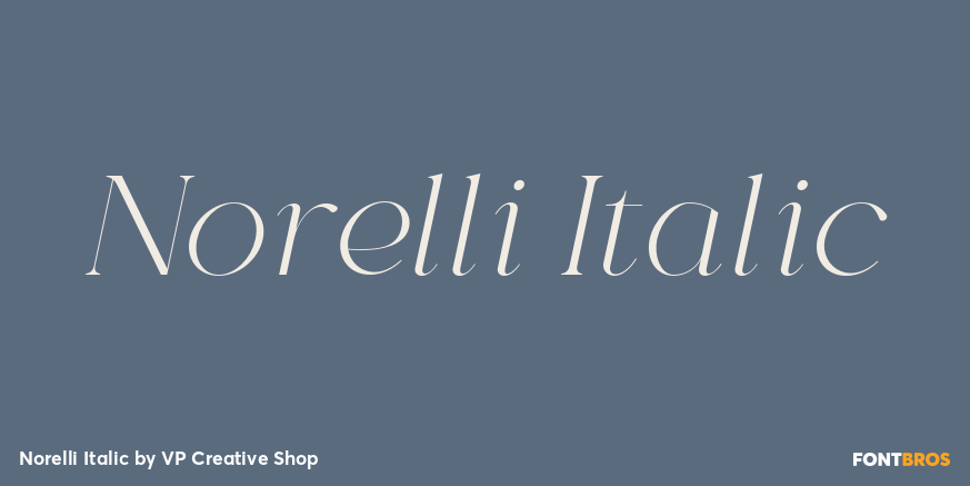 Norelli Italic Font Poster #1