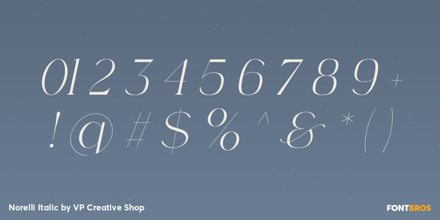 Norelli Italic Font Poster #4