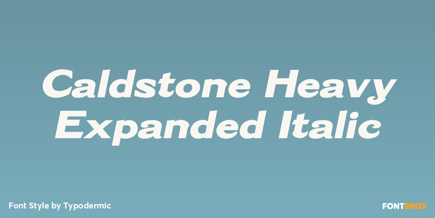 Caldstone Heavy Expanded Italic Poster