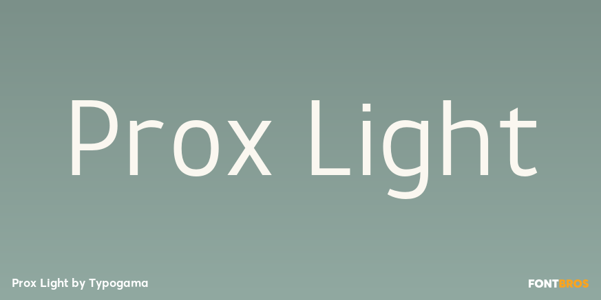 Prox Light Font Poster #1
