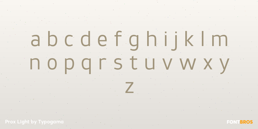 Prox Light Font Poster #3