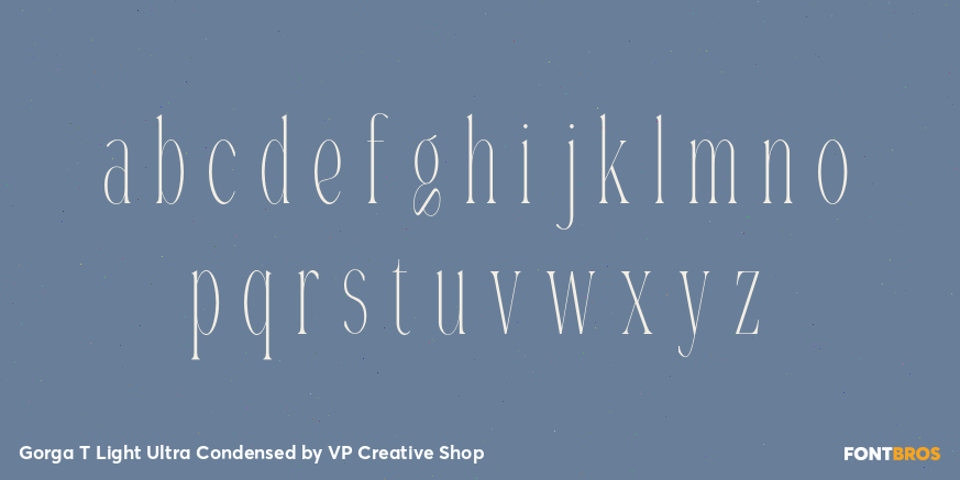 Gorga T Light Ultra Condensed Font Poster #3
