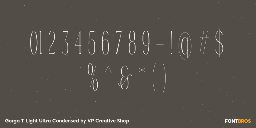 Gorga T Light Ultra Condensed Font Poster #4