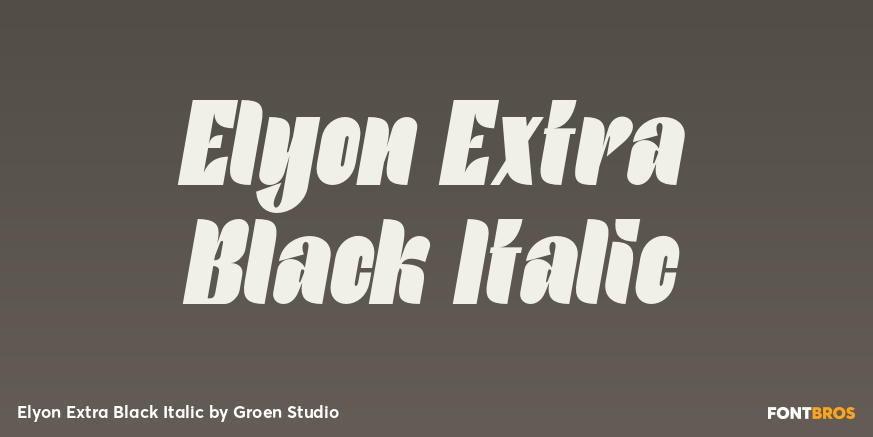 Elyon Extra Black Italic Poster