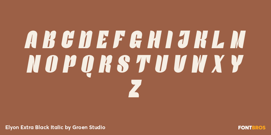 Elyon Extra Black Italic Font Poster #2