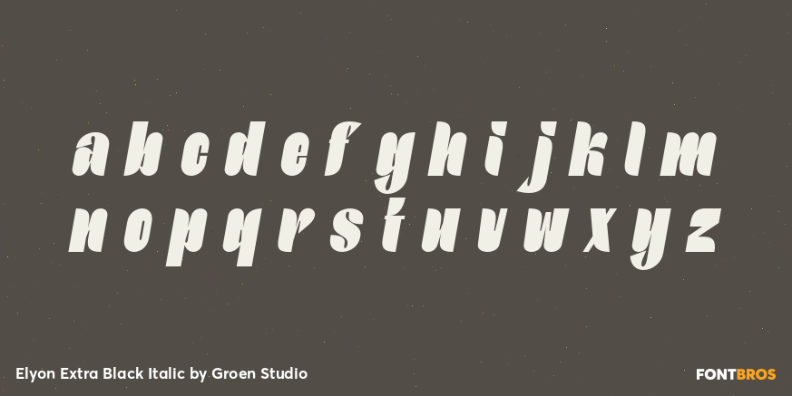 Elyon Extra Black Italic Font Poster #3