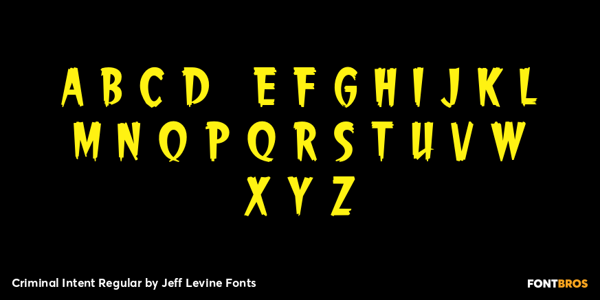 Criminal Intent Regular Font Poster #2