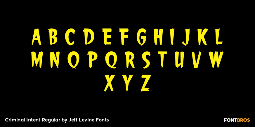 Criminal Intent Regular Font Poster #3