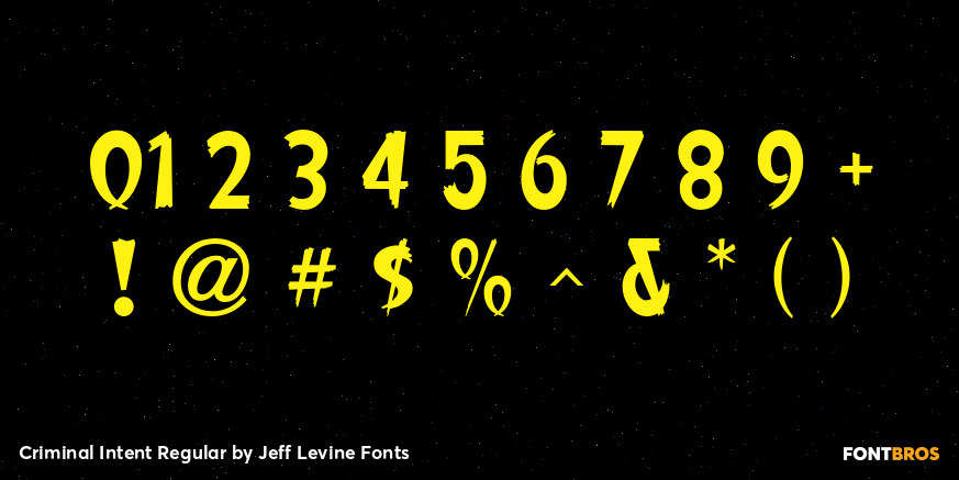 Criminal Intent Regular Font Poster #4