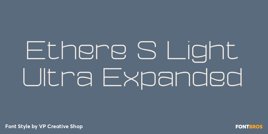 Ethere S Light Ultra Expanded Font Poster #1