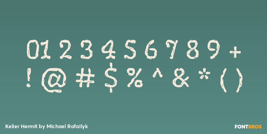 Kelier Hermit Font Poster #4