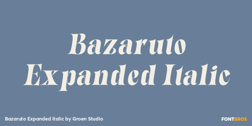 Bazaruto Expanded Italic Poster