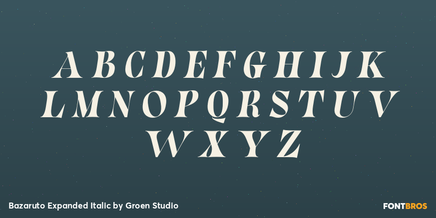 Bazaruto Expanded Italic Font Poster #2