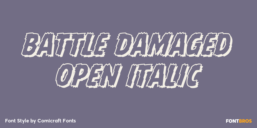 Battle Damaged Open Italic Poster