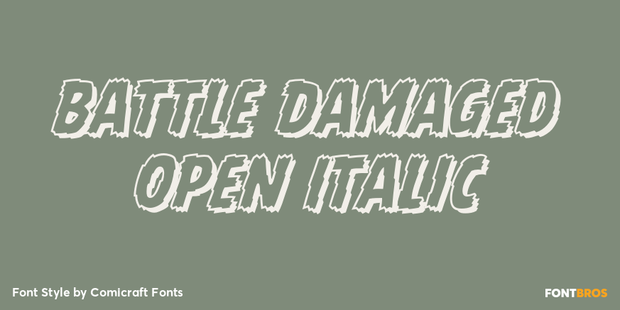 Battle Damaged Open Italic Poster