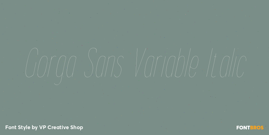 Gorga Sans Variable Italic Poster