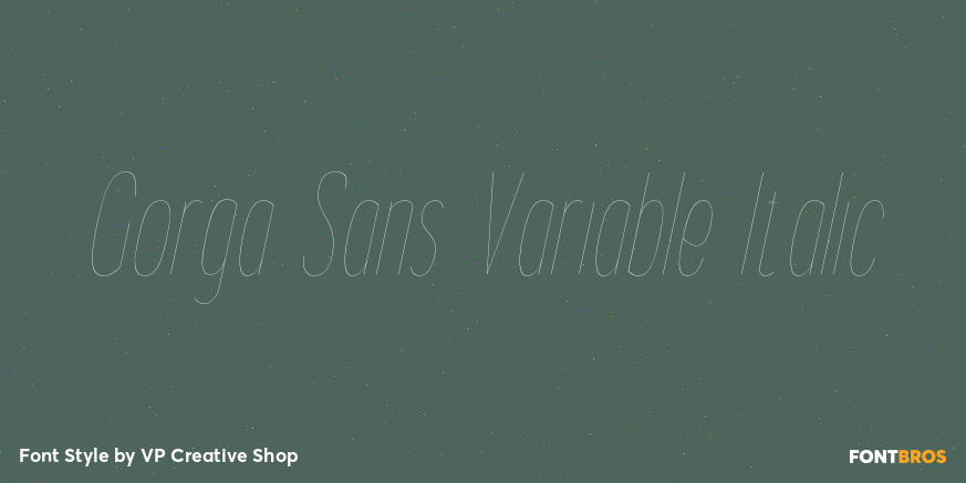 Gorga Sans Variable Italic Poster