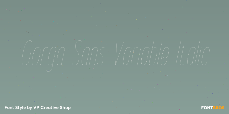 Gorga Sans Variable Italic Poster