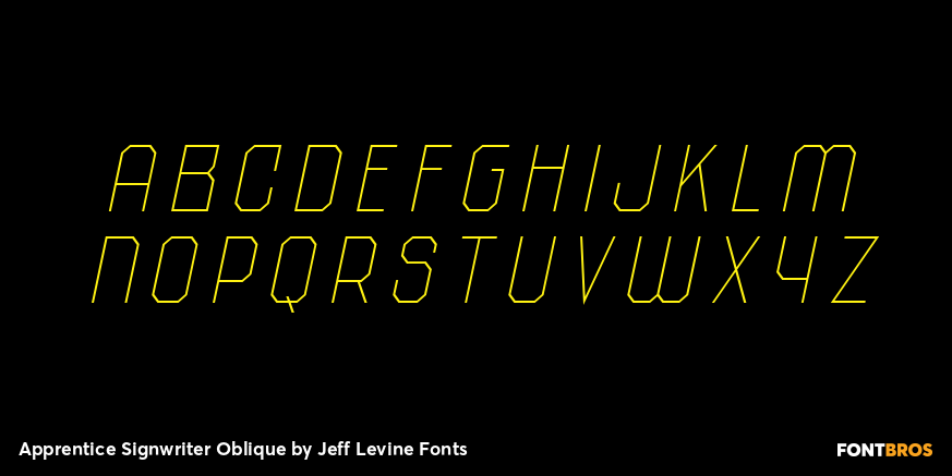 Apprentice Signwriter Oblique Font Poster #3