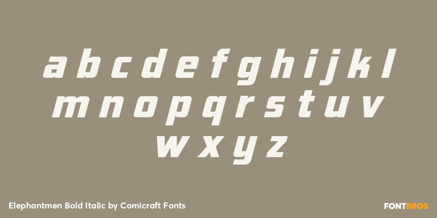 Elephantmen Bold Italic Font Poster #3