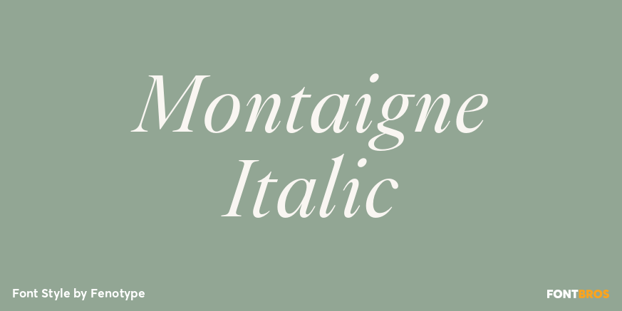 Montaigne Italic Font Poster #1