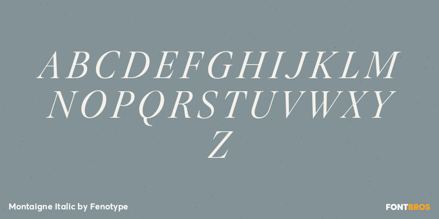Montaigne Italic Font Poster #1