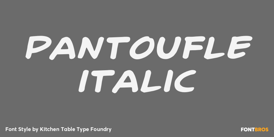 Pantoufle Italic Font Poster #1