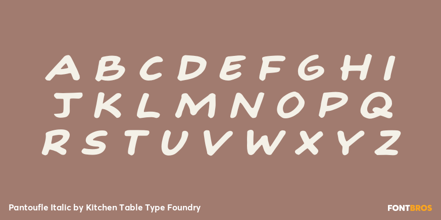 Pantoufle Italic Font Poster #2