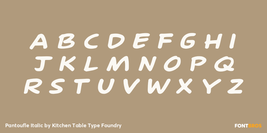 Pantoufle Italic Font Poster #3