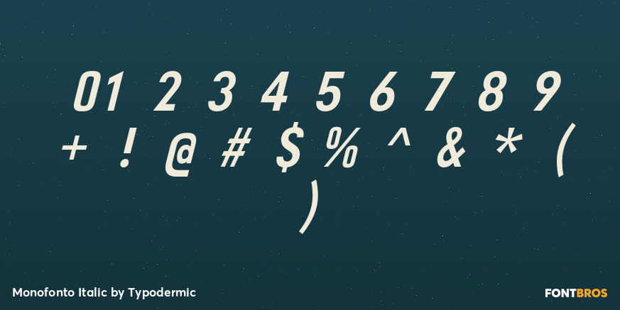 Monofonto Italic Font Poster #1