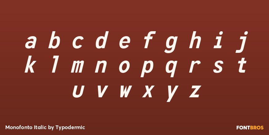 Monofonto Italic Font Poster #1