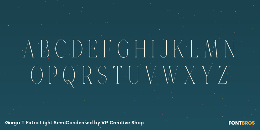 Gorga T Extra Light SemiCondensed Font Poster #2