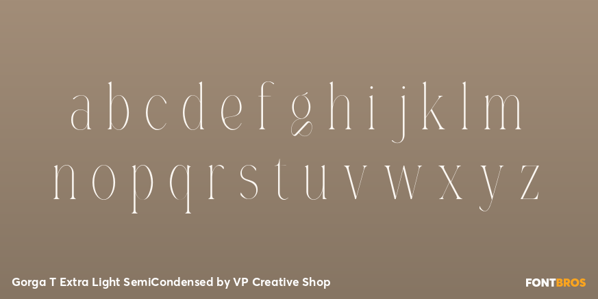 Gorga T Extra Light SemiCondensed Font Poster #3