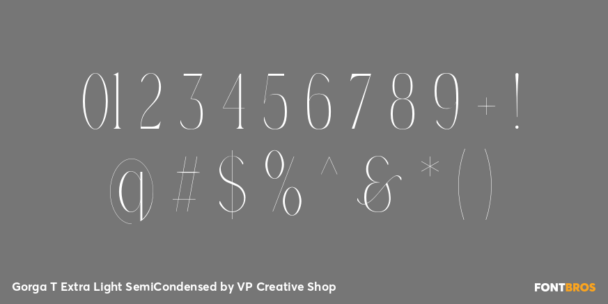 Gorga T Extra Light SemiCondensed Font Poster #4