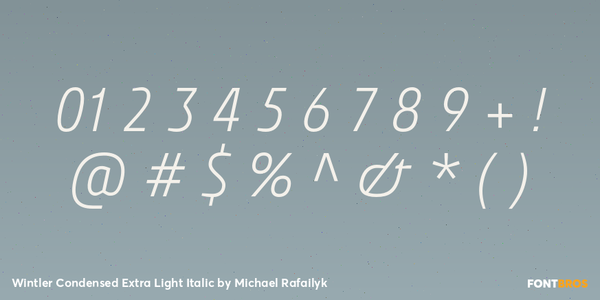 Wintler Condensed Extra Light Italic Font Poster #1