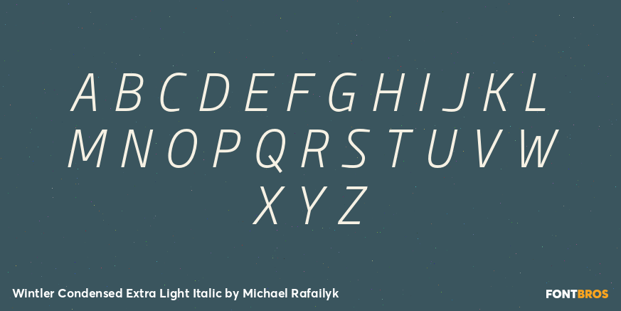 Wintler Condensed Extra Light Italic Font Poster #1