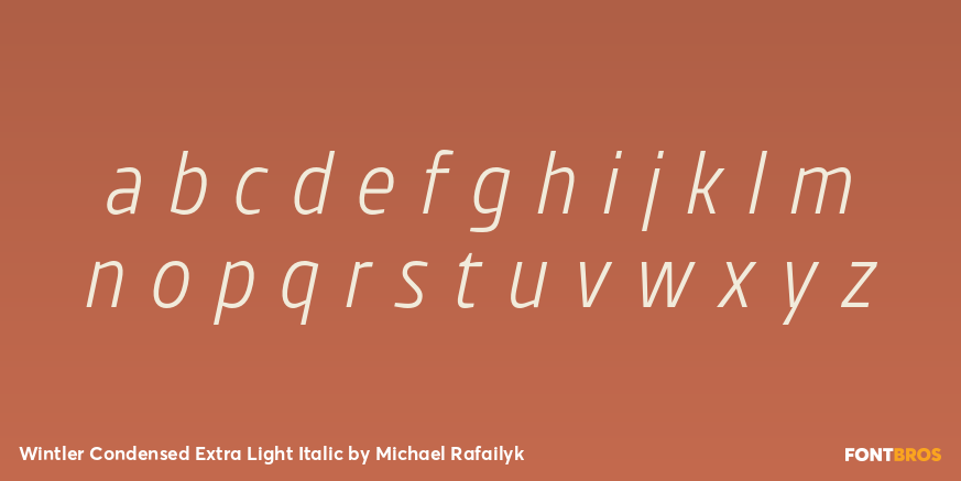 Wintler Condensed Extra Light Italic Font Poster #1