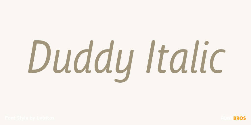Duddy Italic Poster