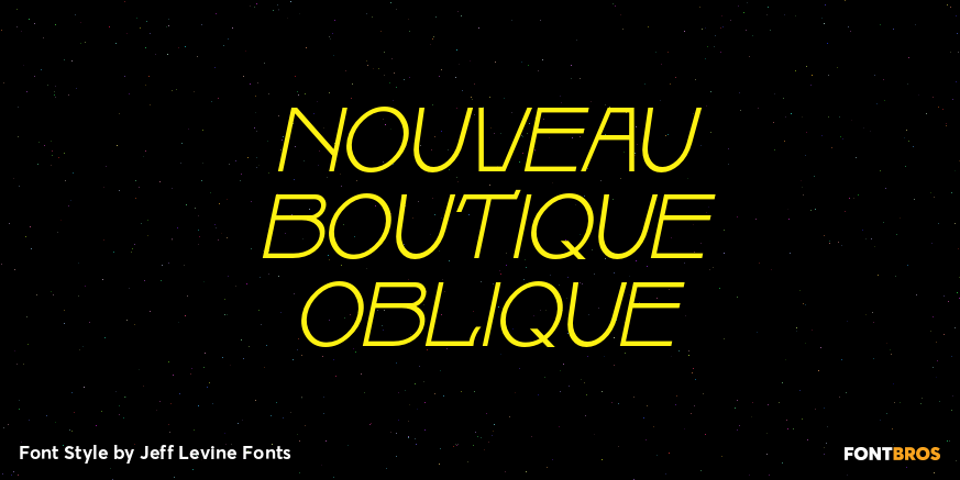 Nouveau Boutique Oblique Font Poster #1
