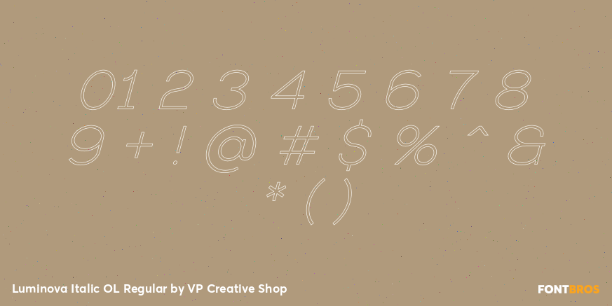 Luminova Italic OL Regular Font Poster #4